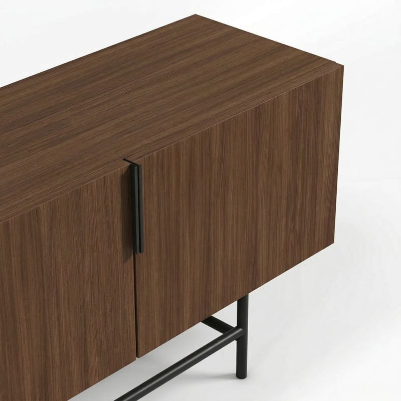 Truvia TV-bänk 200x55x35 cm - Valnöt och svart - Möbler - Vardagsrum - Tv-möbler & mediamöbler - Tv-bänkar