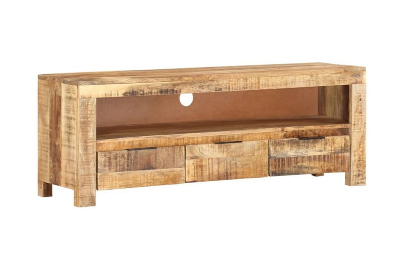 TV-bänk 110x30x40 cm grovt mangoträ - Brun - Möbler - Vardagsrum - Tv-möbler & mediamöbler - Tv-bänkar