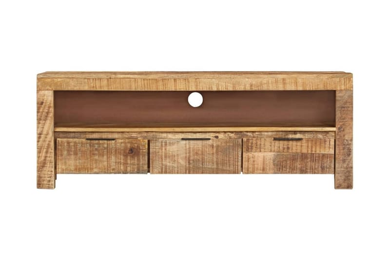 TV-bänk 110x30x40 cm grovt mangoträ - Brun - Möbler - Vardagsrum - Tv-möbler & mediamöbler - Tv-bänkar