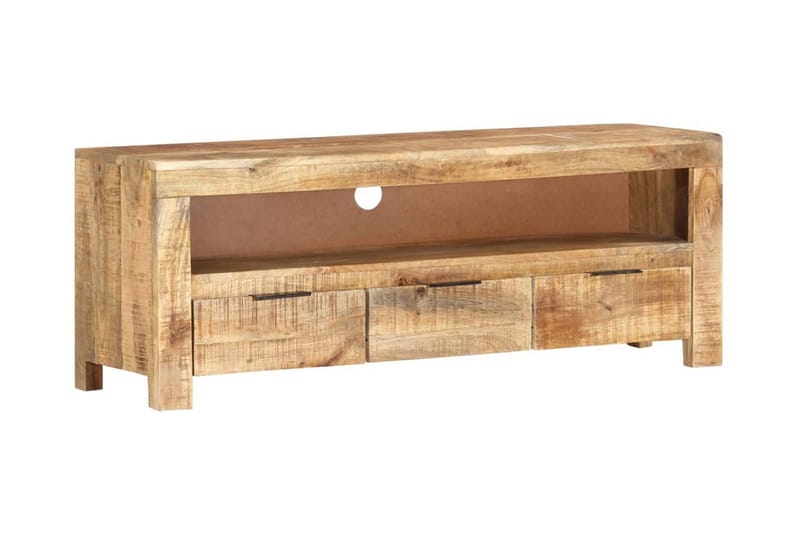TV-bänk 110x30x40 cm grovt mangoträ - Brun - Möbler - Vardagsrum - Tv-möbler & mediamöbler - Tv-bänkar