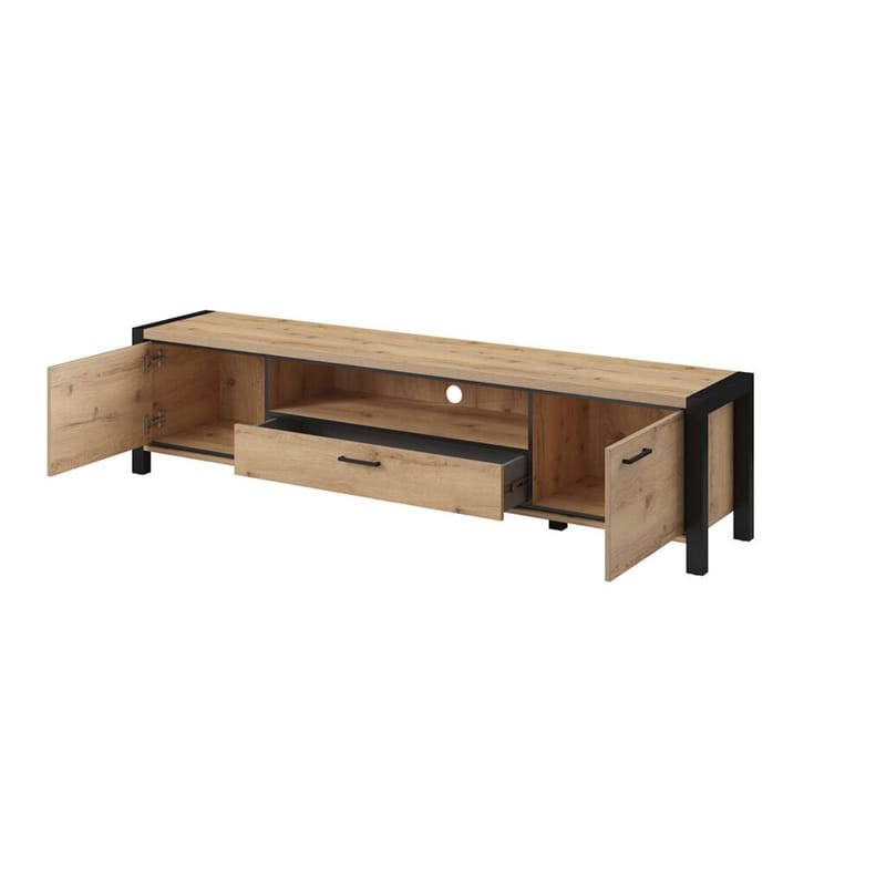 Tv-bänk Aktiv 2 dörrar 1 låda - 210 cm - Möbler - Vardagsrum - Tv-möbler & mediamöbler - Tv-bänkar
