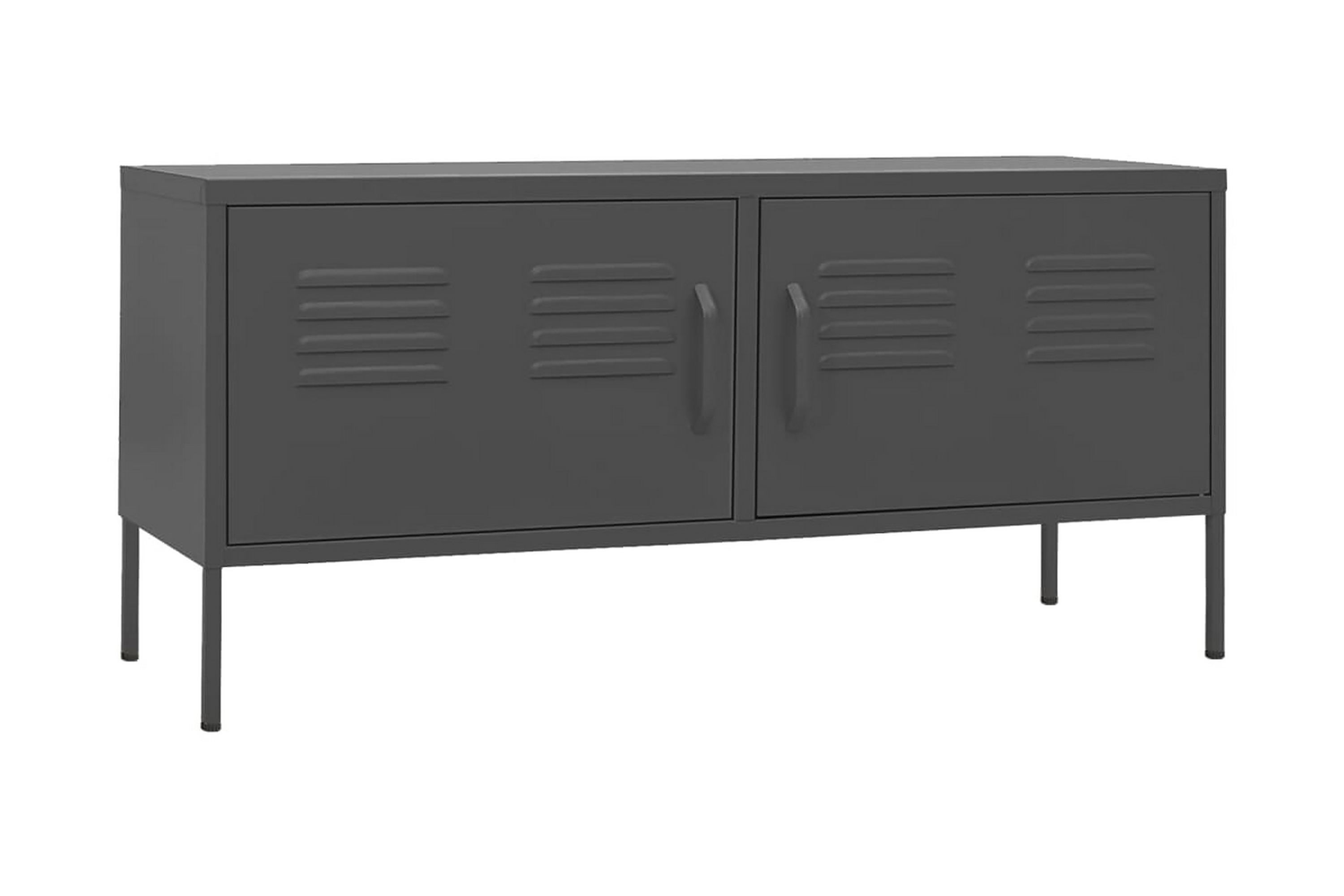 Tv-bänk antracit 105x35x50 cm stål – Grå