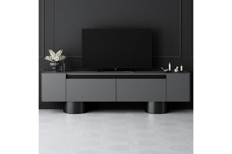 TV-bänk Antracit / Svart - Antracit / Svart - Möbler - Vardagsrum - Tv-möbler & mediamöbler - Tv-bänkar