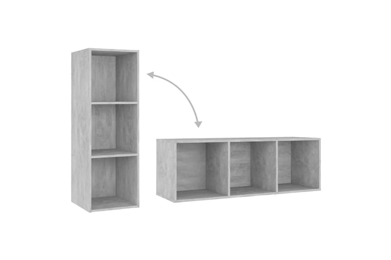 TV-bänk betonggrå 107x35x37 cm spånskiva - Grå - Möbler - Vardagsrum - Tv-möbler & mediamöbler - Tv-bänkar