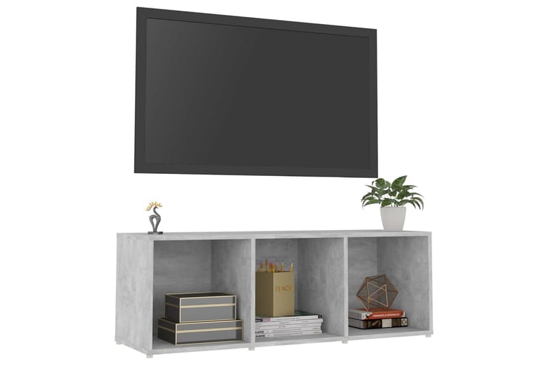 TV-bänk betonggrå 107x35x37 cm spånskiva - Grå - Möbler - Vardagsrum - Tv-möbler & mediamöbler - Tv-bänkar