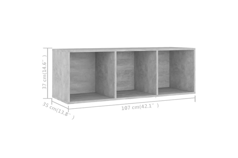 TV-bänk betonggrå 107x35x37 cm spånskiva - Grå - Möbler - Vardagsrum - Tv-möbler & mediamöbler - Tv-bänkar