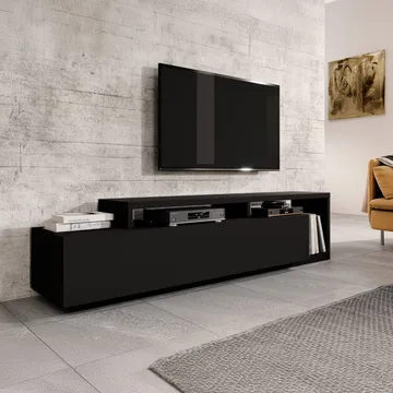 Tv-bänk Bota 1 låda - Svart supermatt - Möbler - Vardagsrum - Tv-möbler & mediamöbler - Tv-bänkar