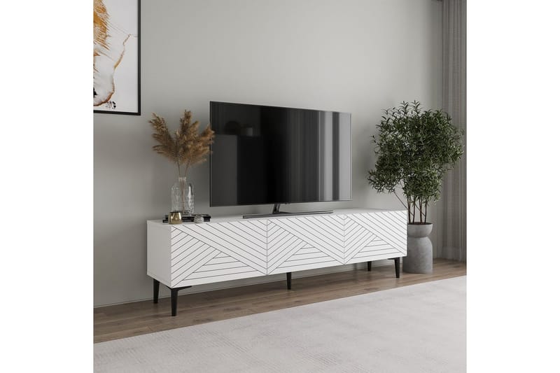 TV-bänk Botswana Vit - Vit - Möbler - Vardagsrum - Tv-möbler & mediamöbler - Tv-bänkar