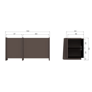 Tv-bänk Brock 102 cm - Mellanbrun - Möbler - Vardagsrum - Tv-möbler & mediamöbler - Tv-bänkar