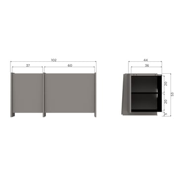 Tv-bänk Brock 102 cm - Varmgrå - Möbler - Vardagsrum - Tv-möbler & mediamöbler - Tv-bänkar