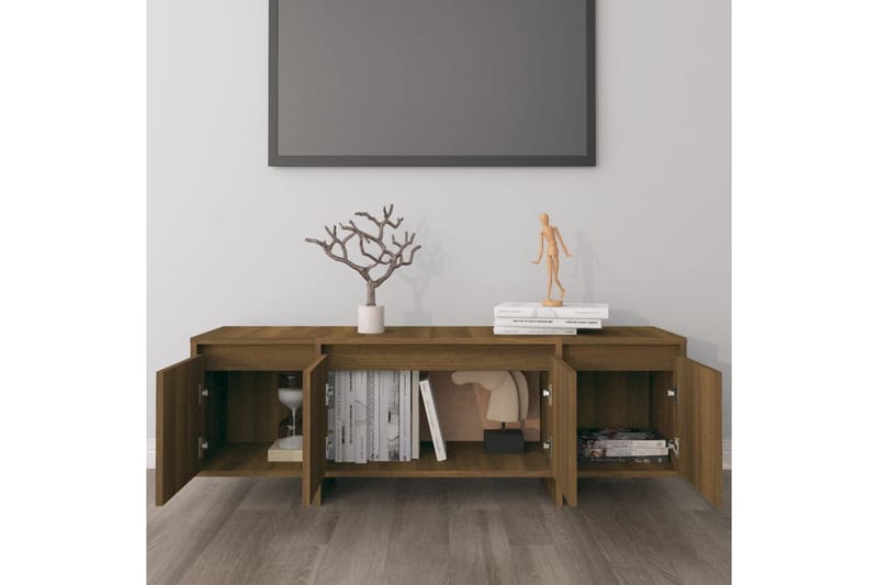Tv-bänk brun ek 120x30x40,5 cm spånskiva - Brun - Möbler - Vardagsrum - Tv-möbler & mediamöbler - Tv-bänkar