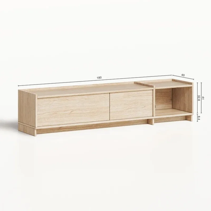 TV-bänk Deyloris 180 cm - ljust naturträ - Möbler - Vardagsrum - Tv-möbler & mediamöbler - Tv-bänkar