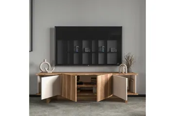 TV-bänk Diannare Beige / Valnöt - Beige / Valnöt - Möbler - Vardagsrum - Tv-möbler & mediamöbler - Tv-bänkar