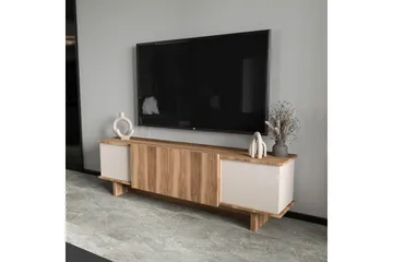 TV-bänk Diannare Beige / Valnöt - Beige / Valnöt - Möbler - Vardagsrum - Tv-möbler & mediamöbler - Tv-bänkar