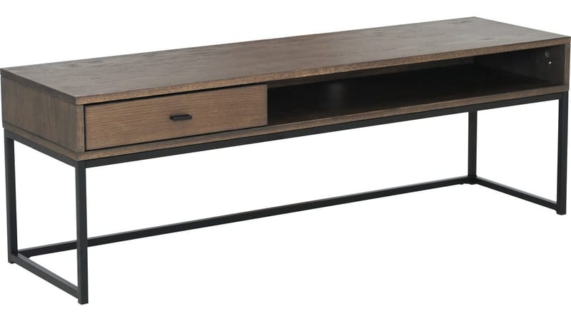 TV-bänk Eiknor 120 cm, Brunlackad ek