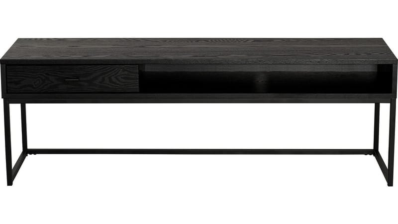 TV-bänk Eiknor 120 cm - Svartlackad askfaner - Möbler - Vardagsrum - Tv-möbler & mediamöbler - Tv-bänkar