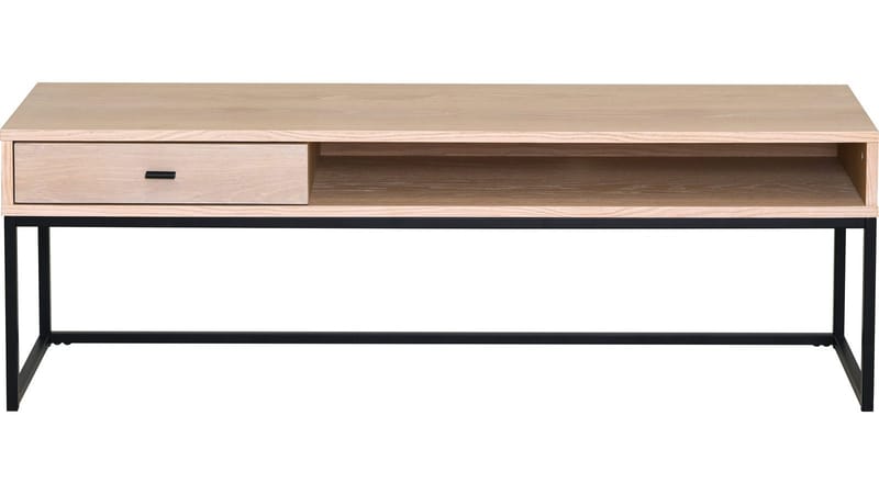 TV-bänk Eiknor 120 cm - Vitpigmenterad ek / brunlackad ekfaner - Möbler - Vardagsrum - Tv-möbler & mediamöbler - Tv-bänkar