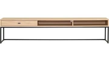 TV-bänk Eiknor 180 cm - Vitpigmenterad ekfaner - Möbler - Vardagsrum - Tv-möbler & mediamöbler - Tv-bänkar