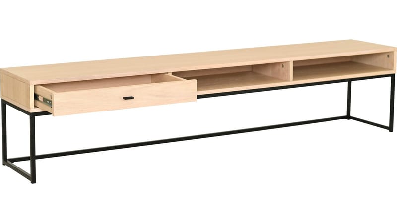 TV-bänk Eiknor 180 cm - Vitpigmenterad ekfaner - Möbler - Vardagsrum - Tv-möbler & mediamöbler - Tv-bänkar
