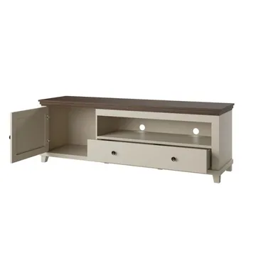 Tv-bänk Evora 1 dörr 1 låda - Ljus Beige - Möbler - Vardagsrum - Tv-möbler & mediamöbler - Tv-bänkar