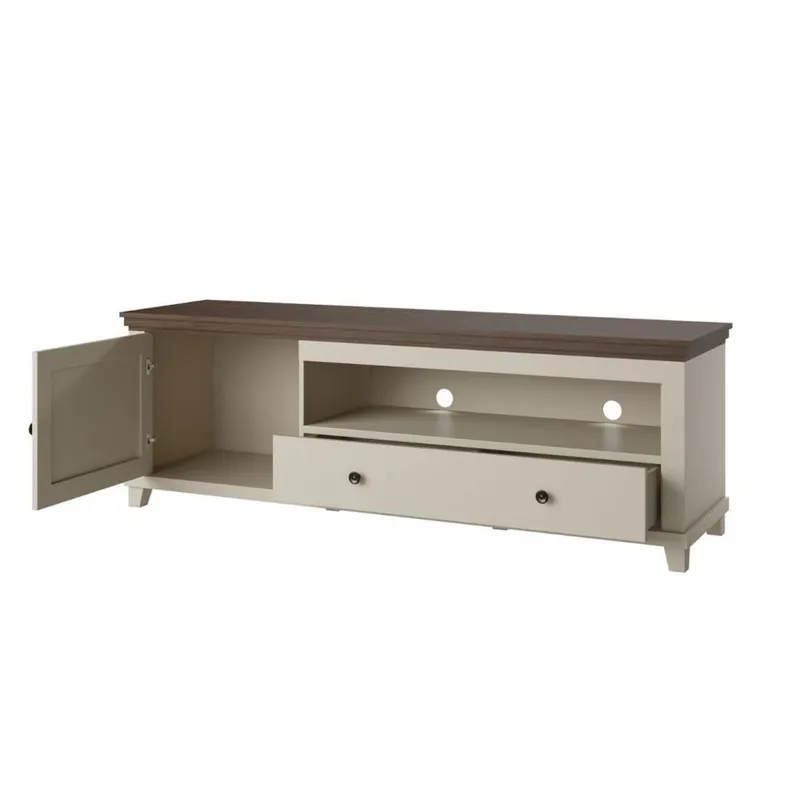 Tv-bänk Evora 1 dörr 1 låda - Ljus Beige - Möbler - Vardagsrum - Tv-möbler & mediamöbler - Tv-bänkar