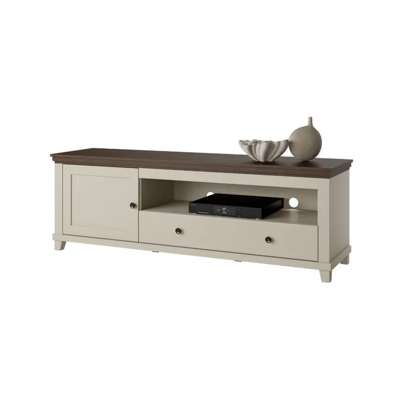 Tv-bänk Evora 1 dörr 1 låda - Ljus Beige - Möbler - Vardagsrum - Tv-möbler & mediamöbler - Tv-bänkar