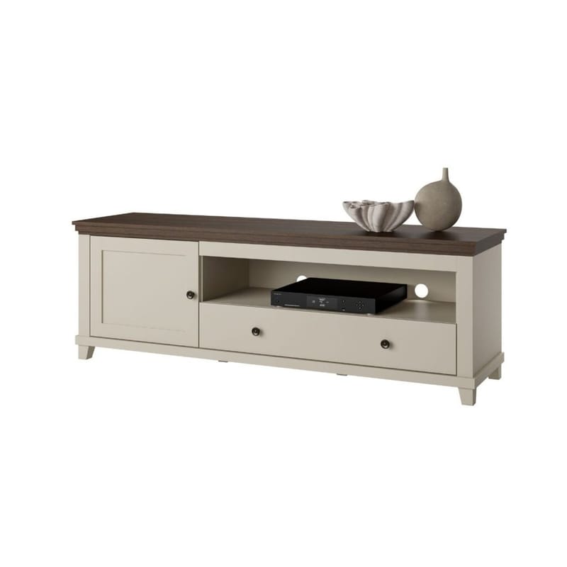 Tv-bänk Evora 1 dörr 1 låda - Ljus Beige - Möbler - Vardagsrum - Tv-möbler & mediamöbler - Tv-bänkar