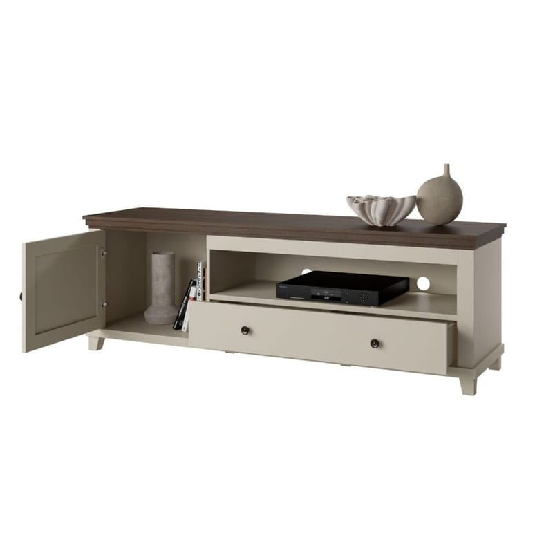 Tv-bänk Evora 1 dörr 1 låda - Ljus Beige - Möbler - Vardagsrum - Tv-möbler & mediamöbler - Tv-bänkar