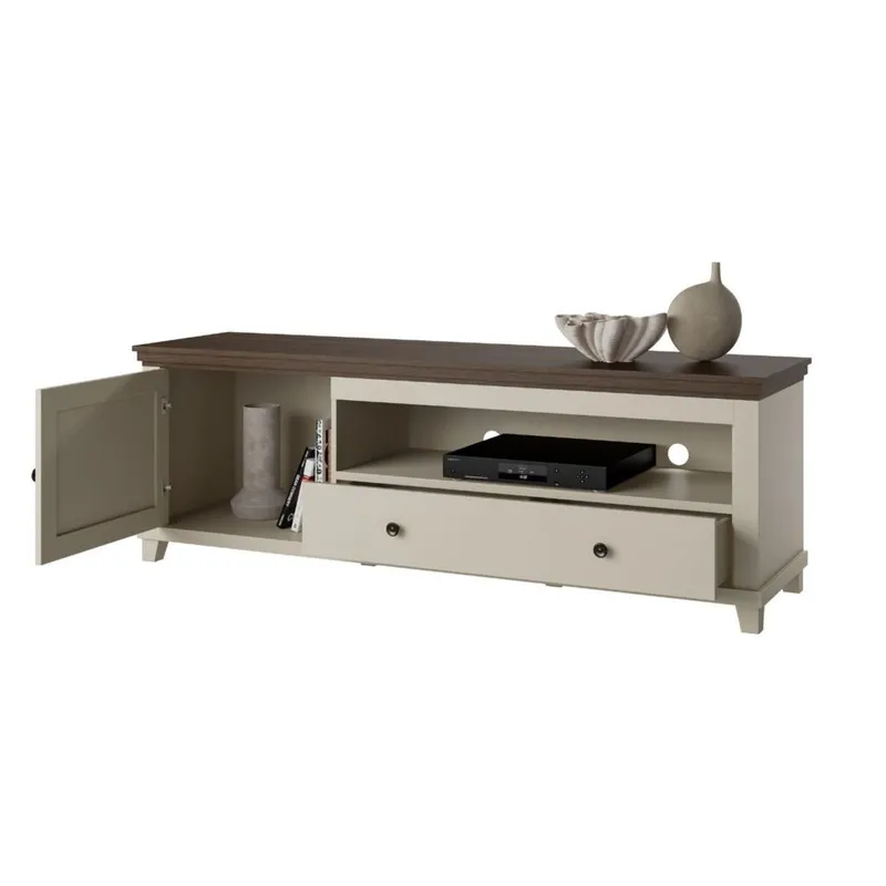 Tv-bänk Evora 1 dörr 1 låda - Ljus Beige - Möbler - Vardagsrum - Tv-möbler & mediamöbler - Tv-bänkar