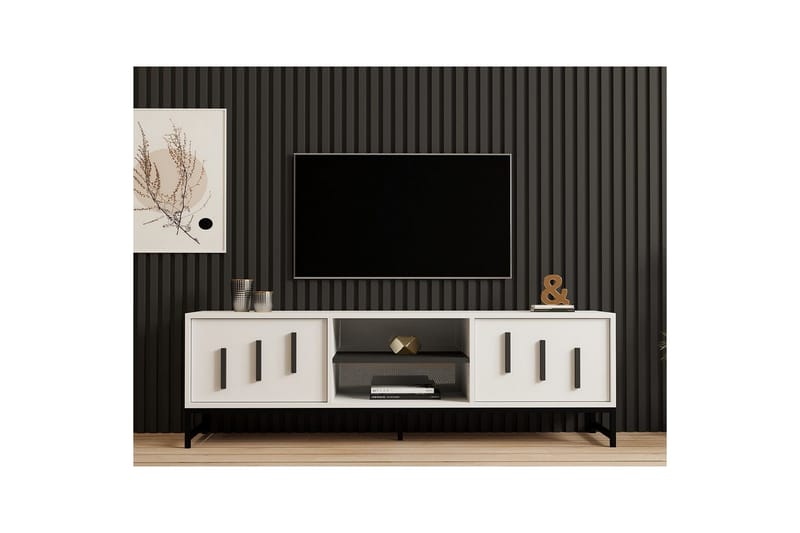 TV-bänk Form Vit - Vit - Möbler - Vardagsrum - Tv-möbler & mediamöbler - Tv-bänkar