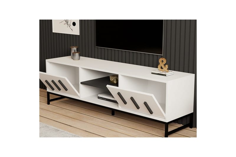 TV-bänk Form Vit - Vit - Möbler - Vardagsrum - Tv-möbler & mediamöbler - Tv-bänkar