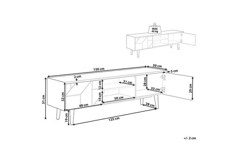 TV-bänk Franklin - Möbler - Vardagsrum - Tv-möbler & mediamöbler - Tv-bänkar