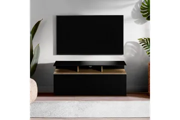 TV-bänk Galnor Svart / Valnöt - Svart / Valnöt - Möbler - Vardagsrum - Tv-möbler & mediamöbler - Tv-bänkar