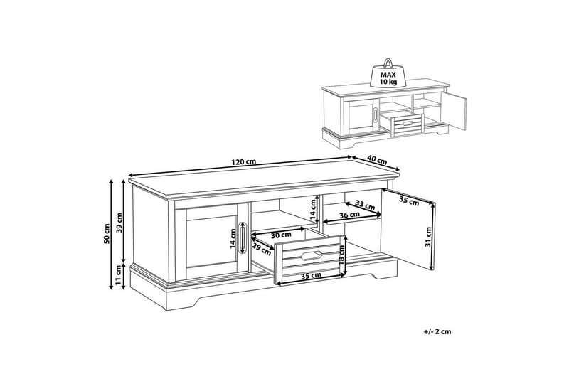 TV-bänk Garet - Möbler - Vardagsrum - Tv-möbler & mediamöbler - Tv-bänkar