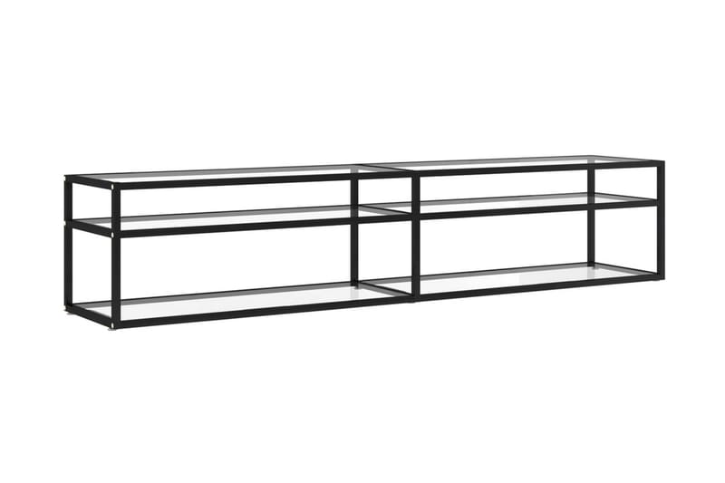 TV-bänk genomskinlig 200x40x40,5 cm härdat glas - Transparent - Möbler - Vardagsrum - Tv-möbler & mediamöbler - Tv-bänkar