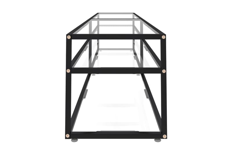 TV-bänk genomskinlig 220x40x40,5 cm härdat glas - Transparent - Möbler - Vardagsrum - Tv-möbler & mediamöbler - Tv-bänkar