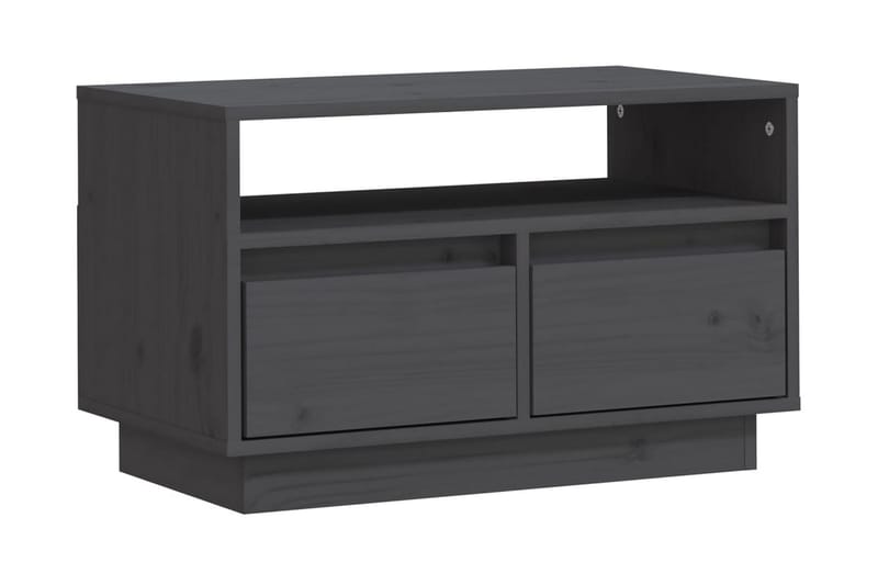 Tv-bänk grå 60x35x37 cm massiv furu - Grå - Möbler - Vardagsrum - Tv-möbler & mediamöbler - Tv-bänkar