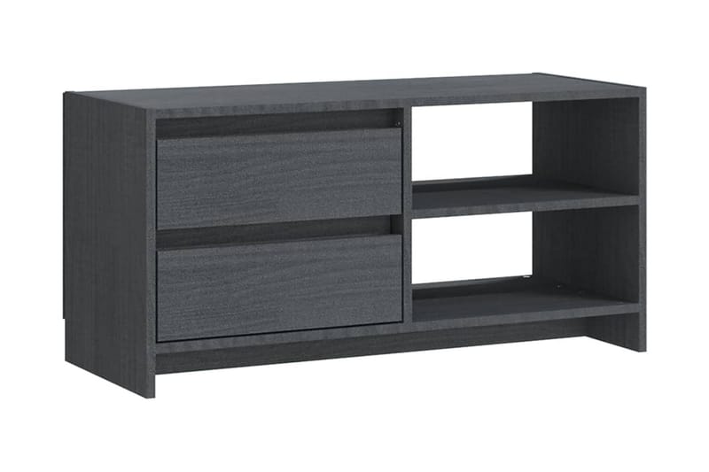 TV-bänk grå 80x31x39 cm massiv furu - Grå - Möbler - Vardagsrum - Tv-möbler & mediamöbler - Tv-bänkar