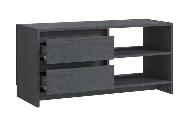 TV-bänk grå 80x31x39 cm massiv furu - Grå - Möbler - Vardagsrum - Tv-möbler & mediamöbler - Tv-bänkar