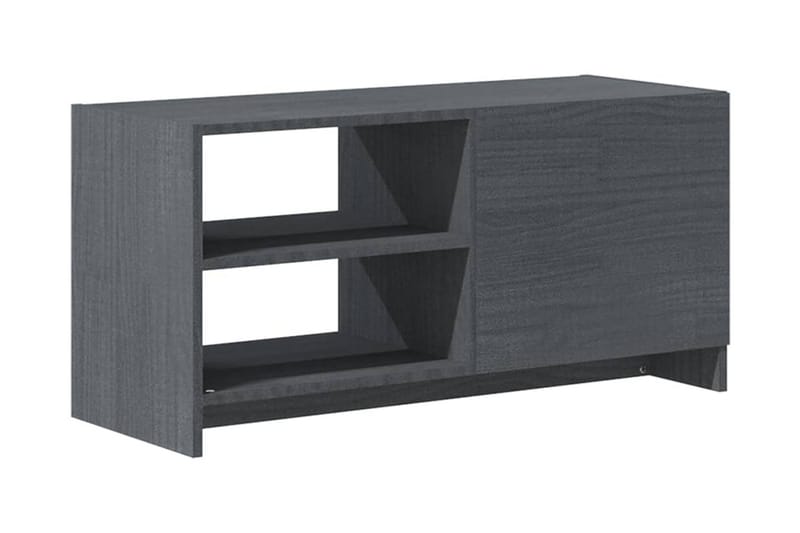 TV-bänk grå 80x31x39 cm massiv furu - Grå - Möbler - Vardagsrum - Tv-möbler & mediamöbler - Tv-bänkar