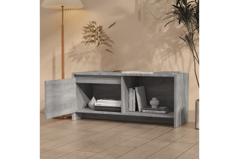 TV-bänk grå sonoma 90x35x40 cm spånskiva - Grå - Möbler - Vardagsrum - Tv-möbler & mediamöbler - Tv-bänkar
