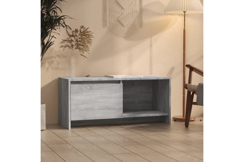 TV-bänk grå sonoma 90x35x40 cm spånskiva - Grå - Möbler - Vardagsrum - Tv-möbler & mediamöbler - Tv-bänkar