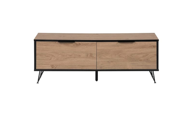 TV-bänk Halston Ljus trä, svart - Ljus trä, svart - Möbler - Vardagsrum - Tv-möbler & mediamöbler - Tv-bänkar