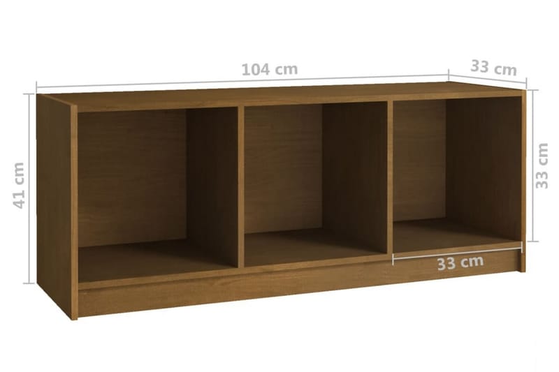 TV-bänk honungsbrun 104x33x41 cm massiv furu - Brun - Möbler - Vardagsrum - Tv-möbler & mediamöbler - Tv-bänkar
