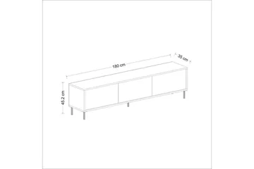 TV-bänk Imaj Travertin / Rany - Guld/Taupe - Möbler - Vardagsrum - Tv-möbler & mediamöbler - Tv-bänkar