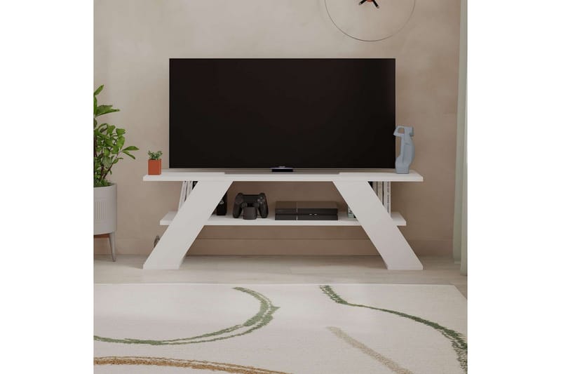 TV-bänk Janesh Vit - Vit - Möbler - Vardagsrum - Tv-möbler & mediamöbler - Tv-bänkar