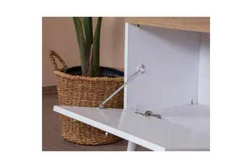 TV-bänk Jatinder Vit / Ek - Natur/Vit - Möbler - Vardagsrum - Tv-möbler & mediamöbler - Tv-bänkar