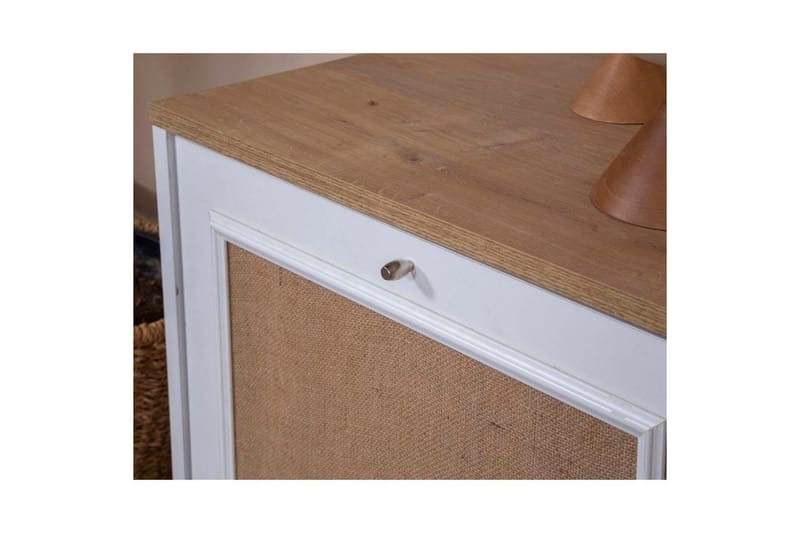 TV-bänk Jatinder Vit / Ek - Natur/Vit - Möbler - Vardagsrum - Tv-möbler & mediamöbler - Tv-bänkar