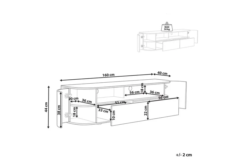 TV-bänk Jerome - Möbler - Vardagsrum - Tv-möbler & mediamöbler - Tv-bänkar