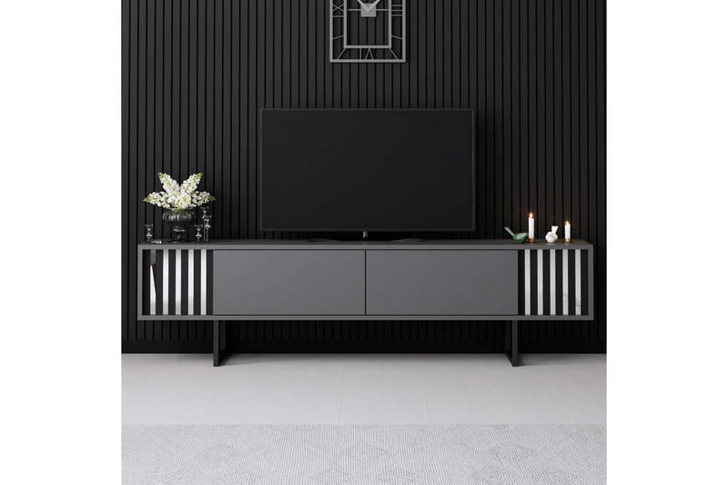 TV-bänk Jeval Antracit / Svart - Antracit / Svart - Möbler - Vardagsrum - Tv-möbler & mediamöbler - Tv-bänkar